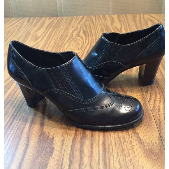 Etienne Aigner Nessie‎ Womens Shoe Ankle Boot SZ 7.5 M Dark Brown Brogue On Toes - Picture 3 of 12